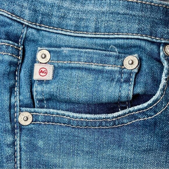 AG Adriano Goldschmied The Legging Ankle Distressed Jeans in Blue Women’s 27 - Picture 3 of 13